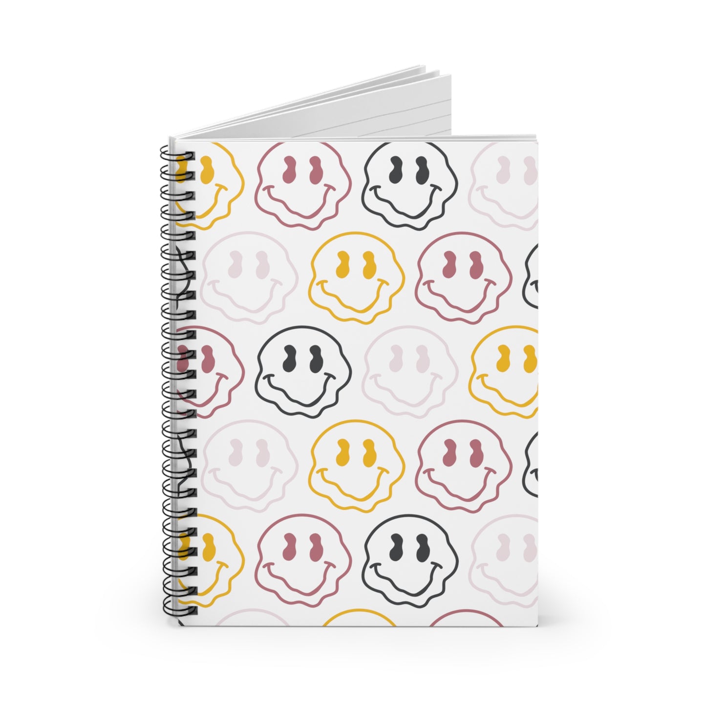 Distorted Smiley Face Spiral Notebook - Ruled Line