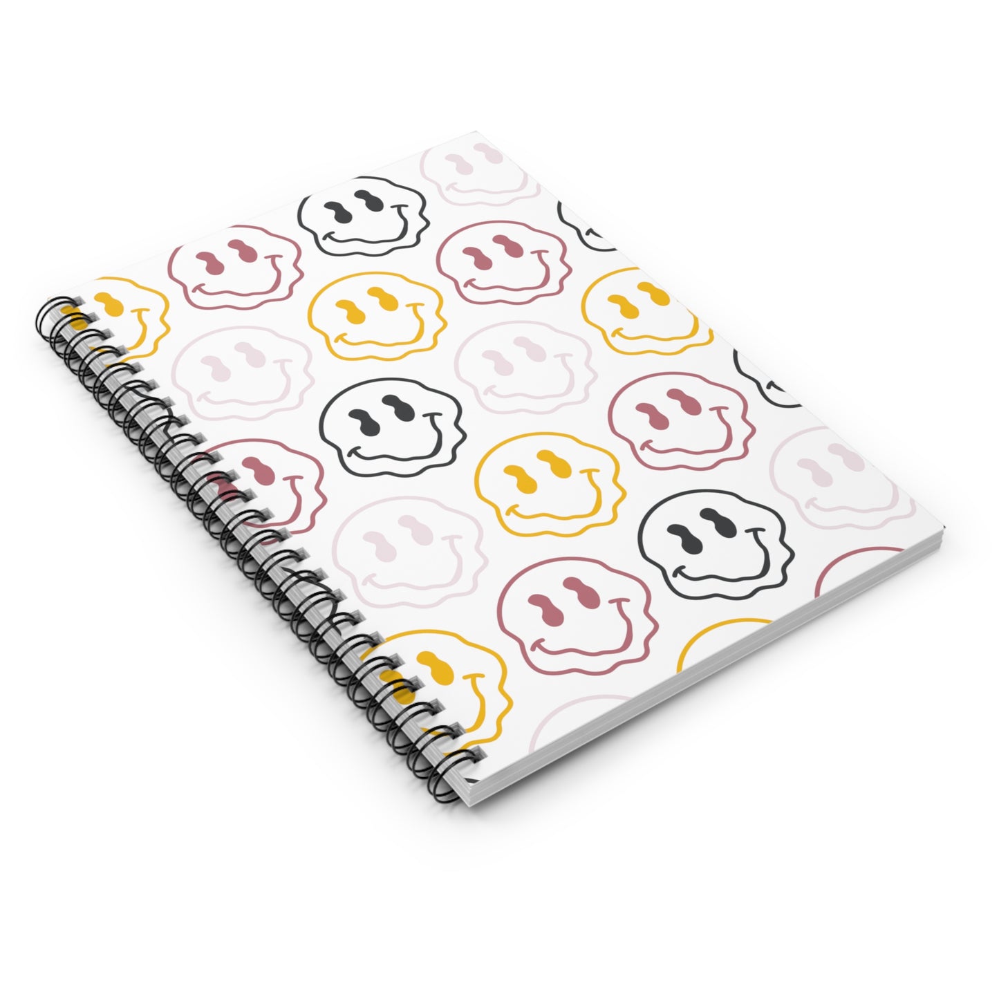 Distorted Smiley Face Spiral Notebook - Ruled Line