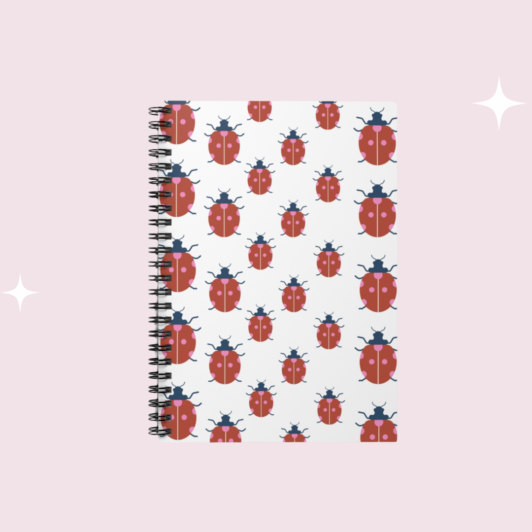 Ladybug Spiral Notebook - Ruled Line