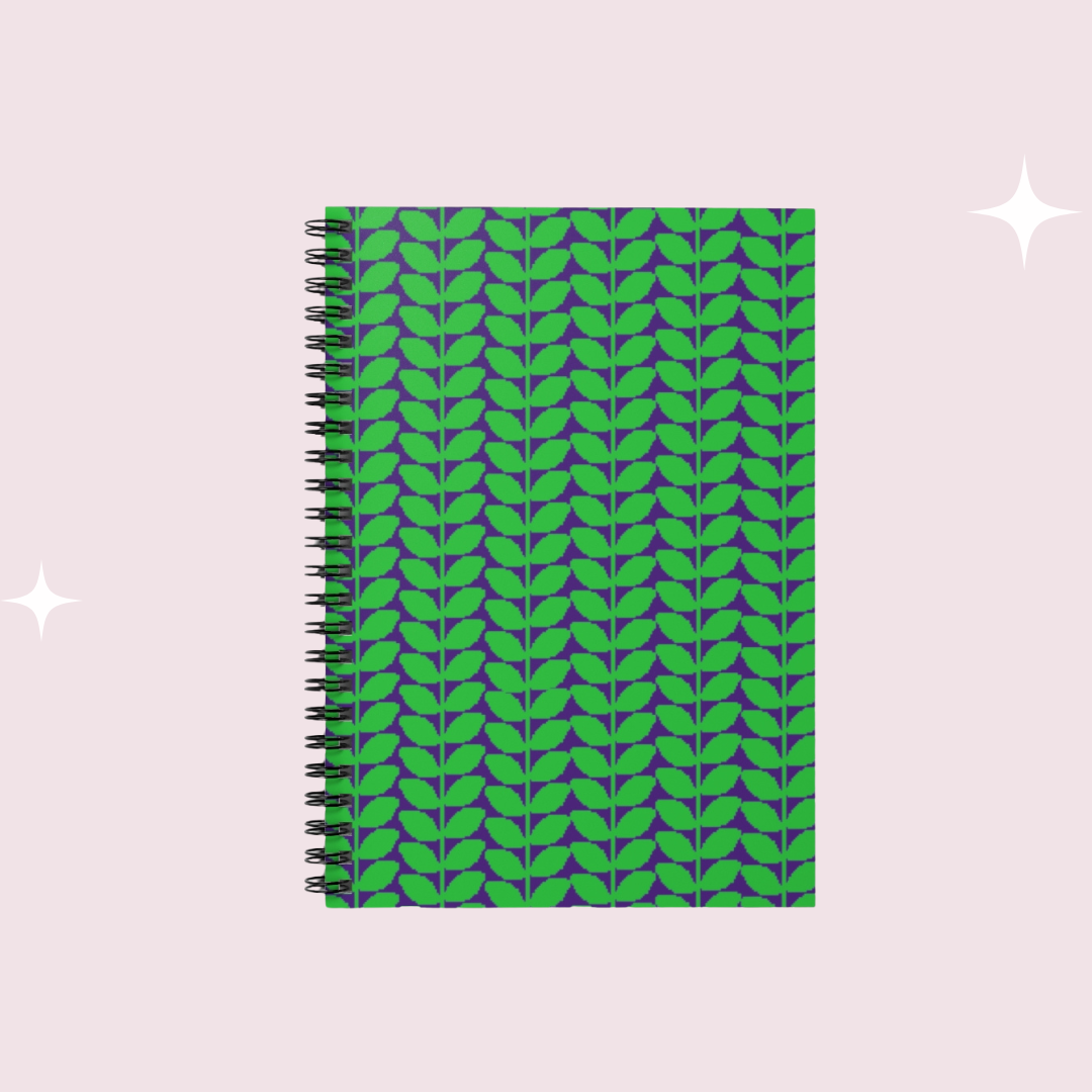 Pixel Vines Spiral Notebook - Ruled Line