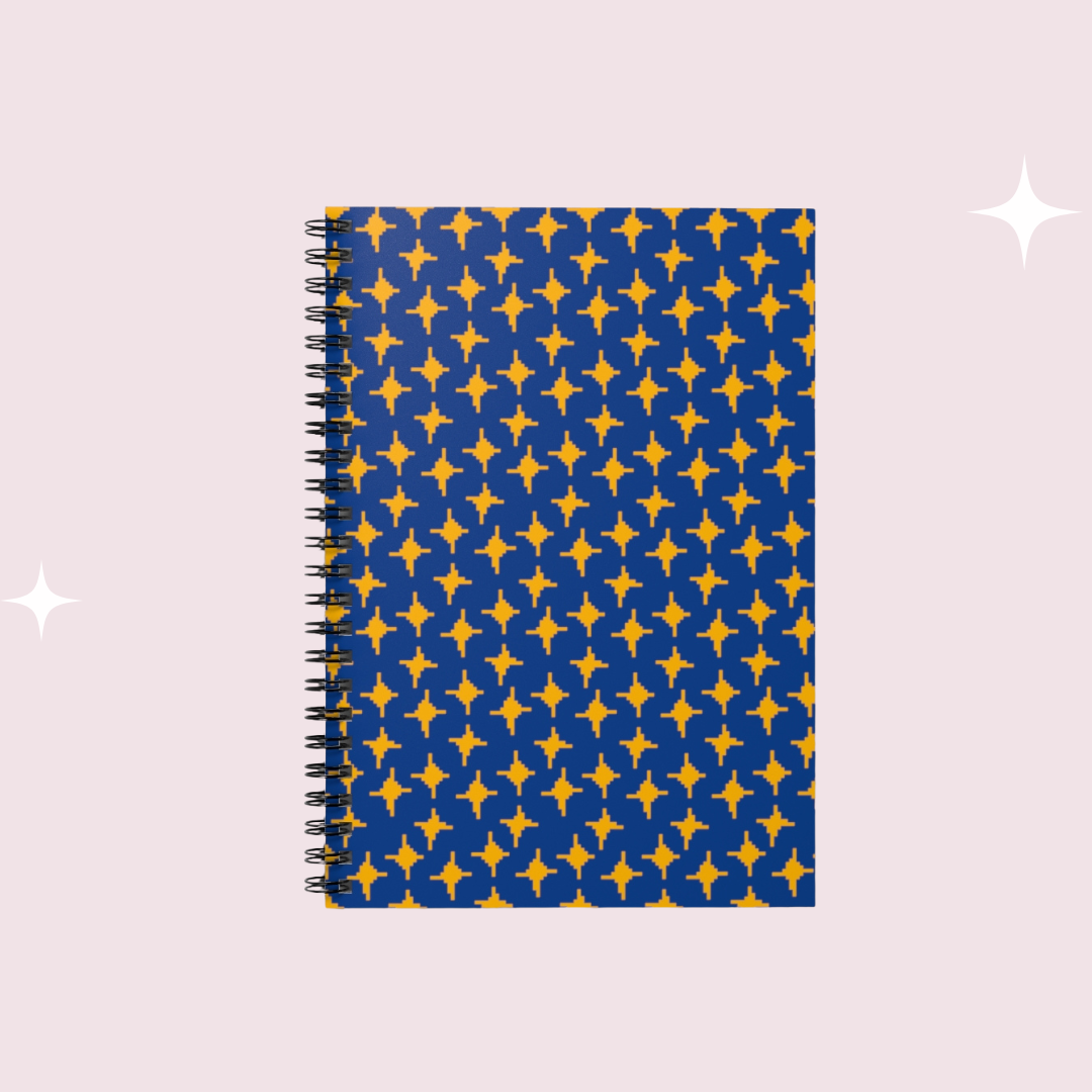 Pixel Stars Spiral Notebook - Ruled Line