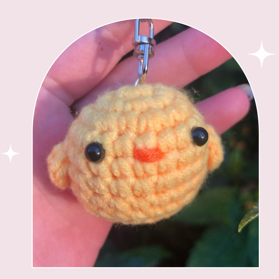 Crochet Chickie Keychain