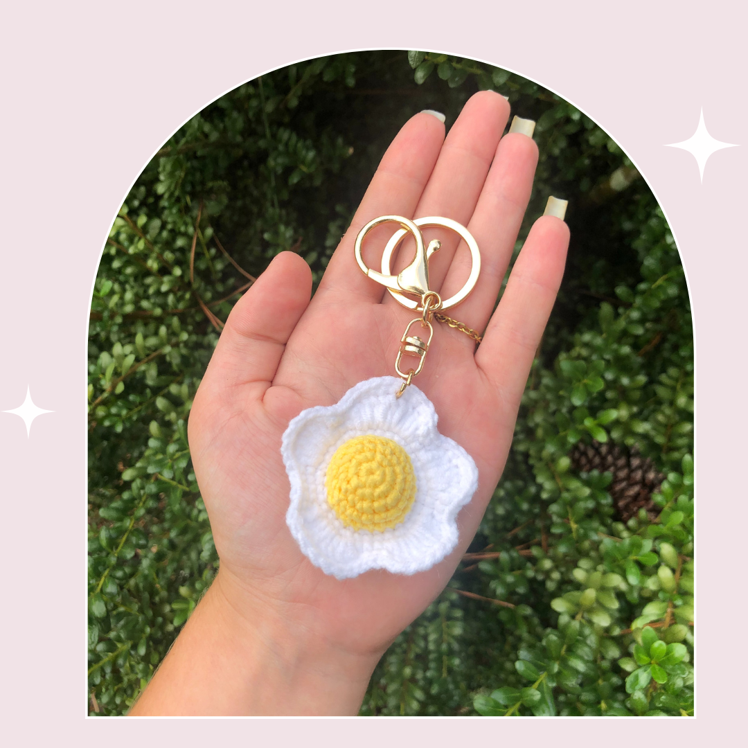 Crochet Egg Keychain