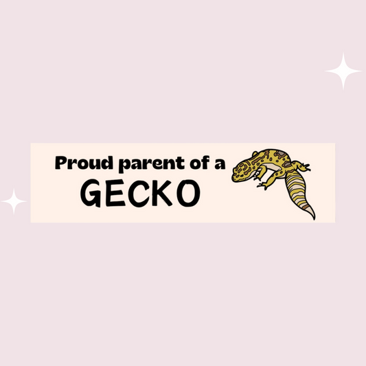 "Proud Parent of a Gecko" Bumper Sticker